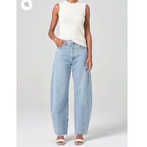 BRAND NEW AGOLDE LUNA HIGH RISE PIECED TAPER IN VOID SZ 27 $258